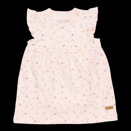 Bild von Kurzärmeliges Kleid mit Rüschen Little Pink Flowers - 62