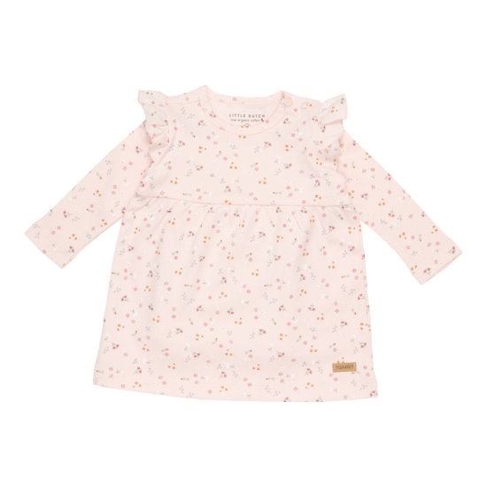 Bild von Kleid langärmlig ruffles Little Pink Flowers - 80