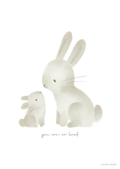 Bild von Poster A3 Baby Bunny