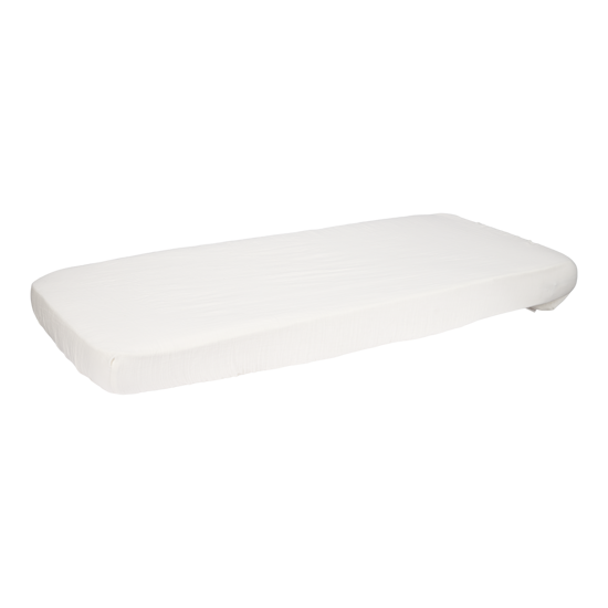Bild von Spannbetttuch Wiege muslin Soft White 40x80cm