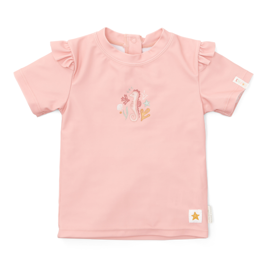 Bild von Schwimm T-Shirt kurzärmligruffles Seahorse Pink -  74/80