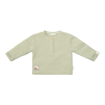 Bild von Muslin shirt long sleeve Grass Green - 74