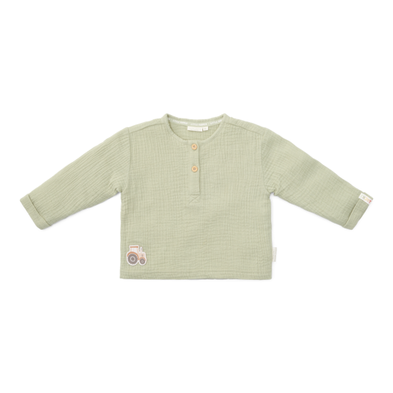 Bild von Muslin shirt long sleeve Grass Green - 74