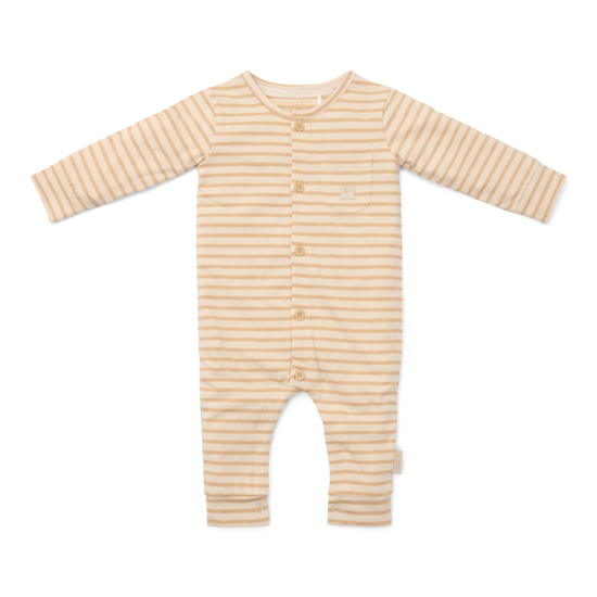 Bild von Einteiliger Pyjama Natural Stripes - 50/56