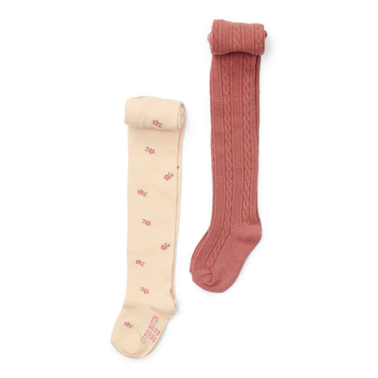 Bild von Strumpfhose 2-er Pack Sand / Warm Rose - 74/80