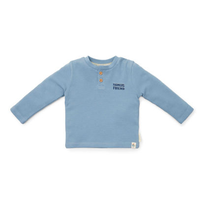 Bild von Pullover langärmlig waffle Ice blue - 74