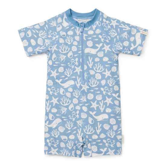 Bild von Badeeinteiler kurzärmlig Sea Life Ocean Blue - 62/68