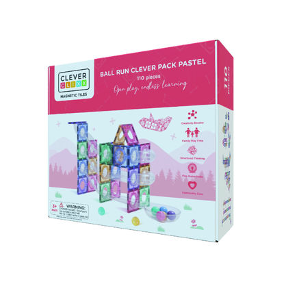 Bild von Cleverclixx Kugelbahn-Bausatz Clever in Pastellfarben 110 Teile