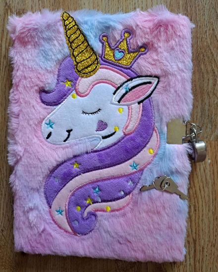 Bild von Tagebuch aus Plüsch Einhorn