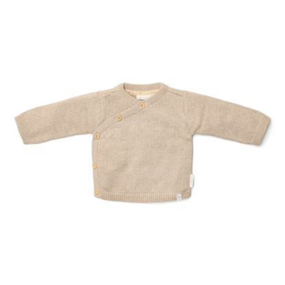 Bild von Wickel Cardigan gestrickt Soft Beige Melee - 56