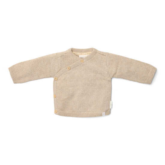 Bild von Wickel Cardigan gestrickt Soft Beige Melee - 62
