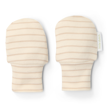 Bild von Kratzfäustlinge Soft Beige Stripe - One Size