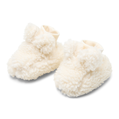 Bild von Teddy booties Off White - 3-9 months