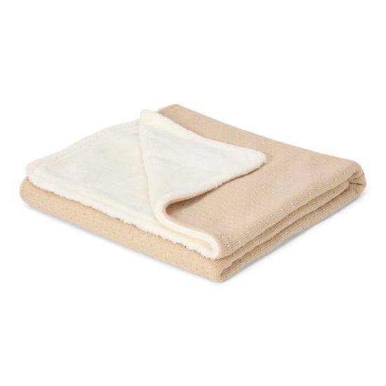 Bild von Wiegedecke gestrickt/fleece - Pure Soft Beige