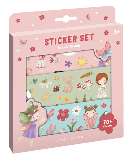 Bild von Stickerset 3 Blätter Rosa&Friends