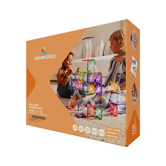Bild von Cleverclixx Kugelbahn-Bausatz Clever in Pastellfarben 110 Teile