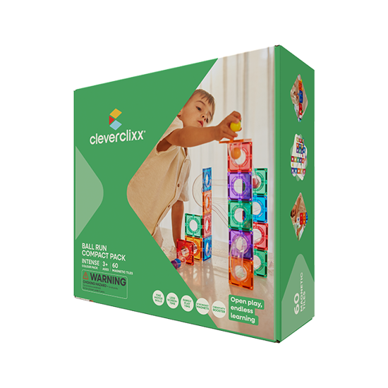 Bild von Cleverclixx Kugelbahn-Kompakt-Bausatz in Knallfarben 60 Teile