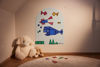 Bild von Cleverclixx Magnetic Wall Sticker 95x75cm | Clever Blue