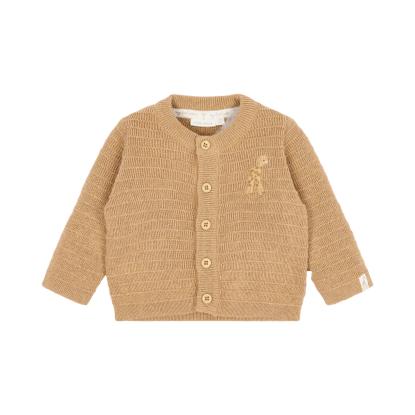 Bild von Newborn NOOS Safari Freunde Gestrickte Wickeljacke Soft Tan 74