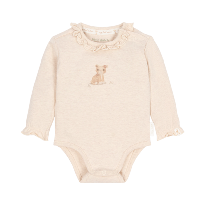 Bild von Newborn NOOS Safari Freunde Wickelbody lange Ärmel Vanilla melee 68