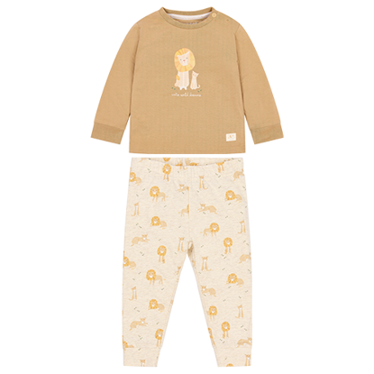Bild von Zweiteiliger Pyjama Safari Löwe Soft tan 62/68
